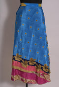 Vintage Silk Blend Sari Wrap Skirt