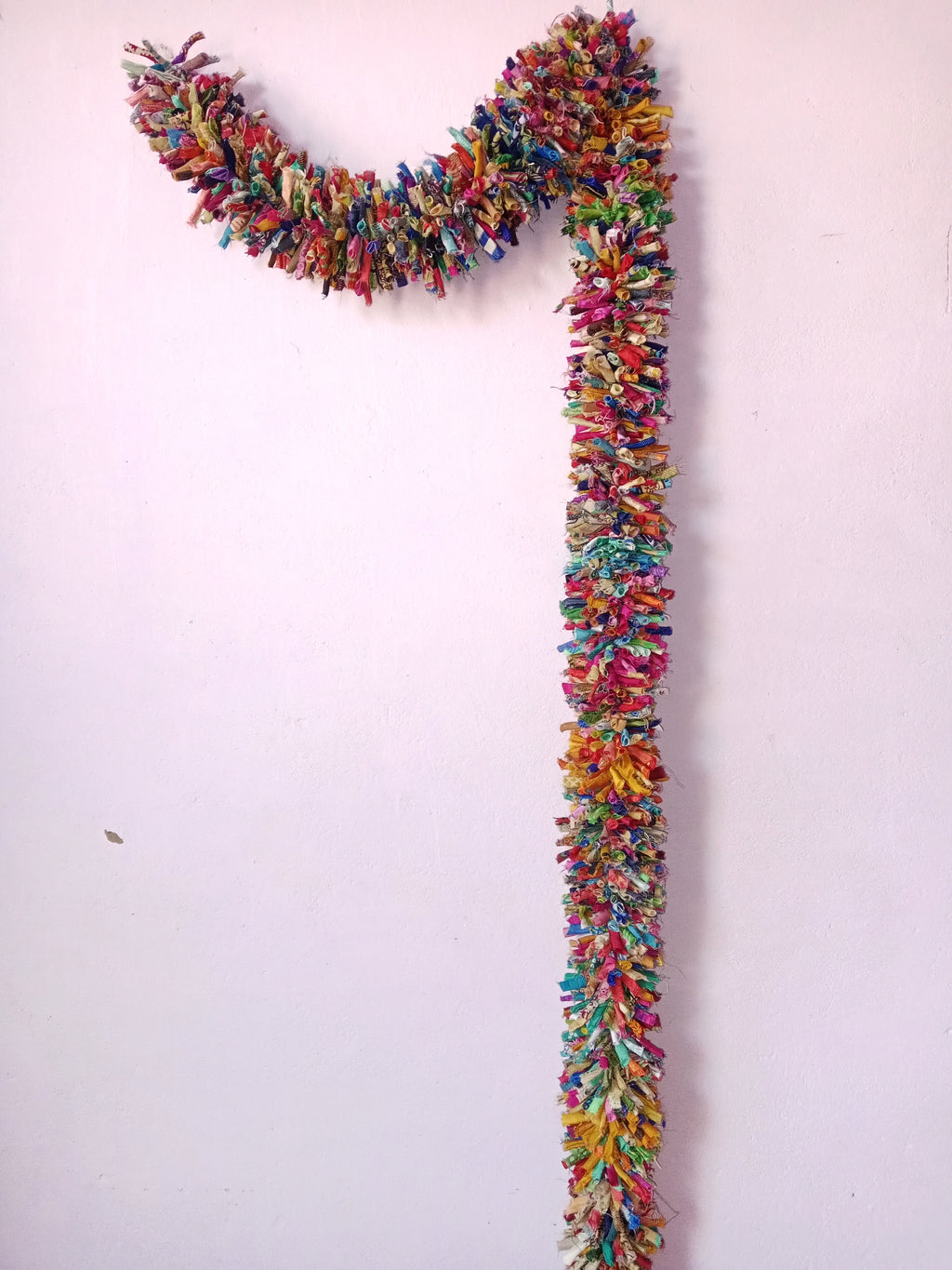 Handcrafted Texturized Fabric Scrap Garland