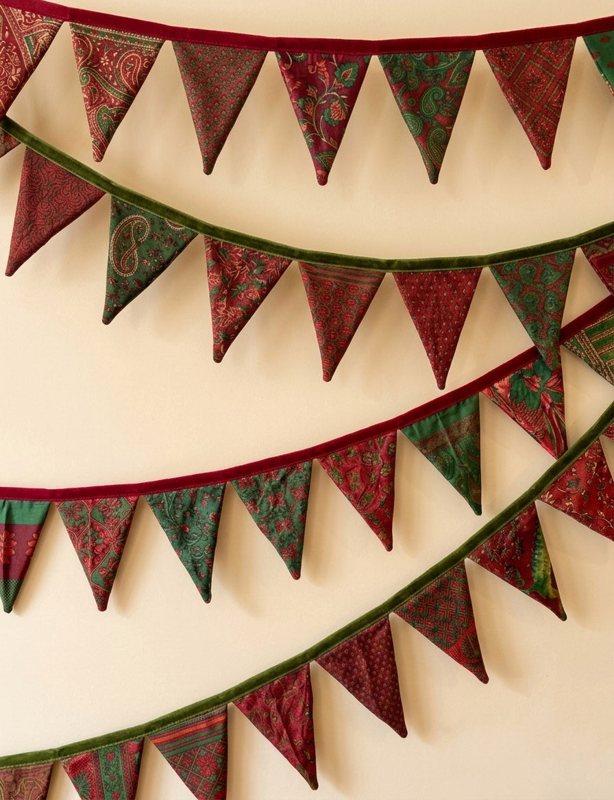 Silk & Cotton Bunting Banner