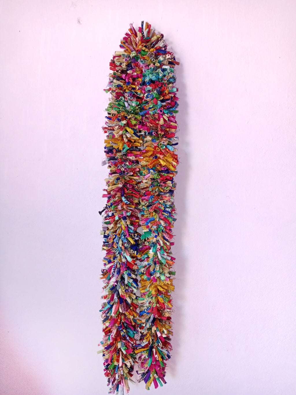 Handcrafted Texturized Fabric Scrap Garland