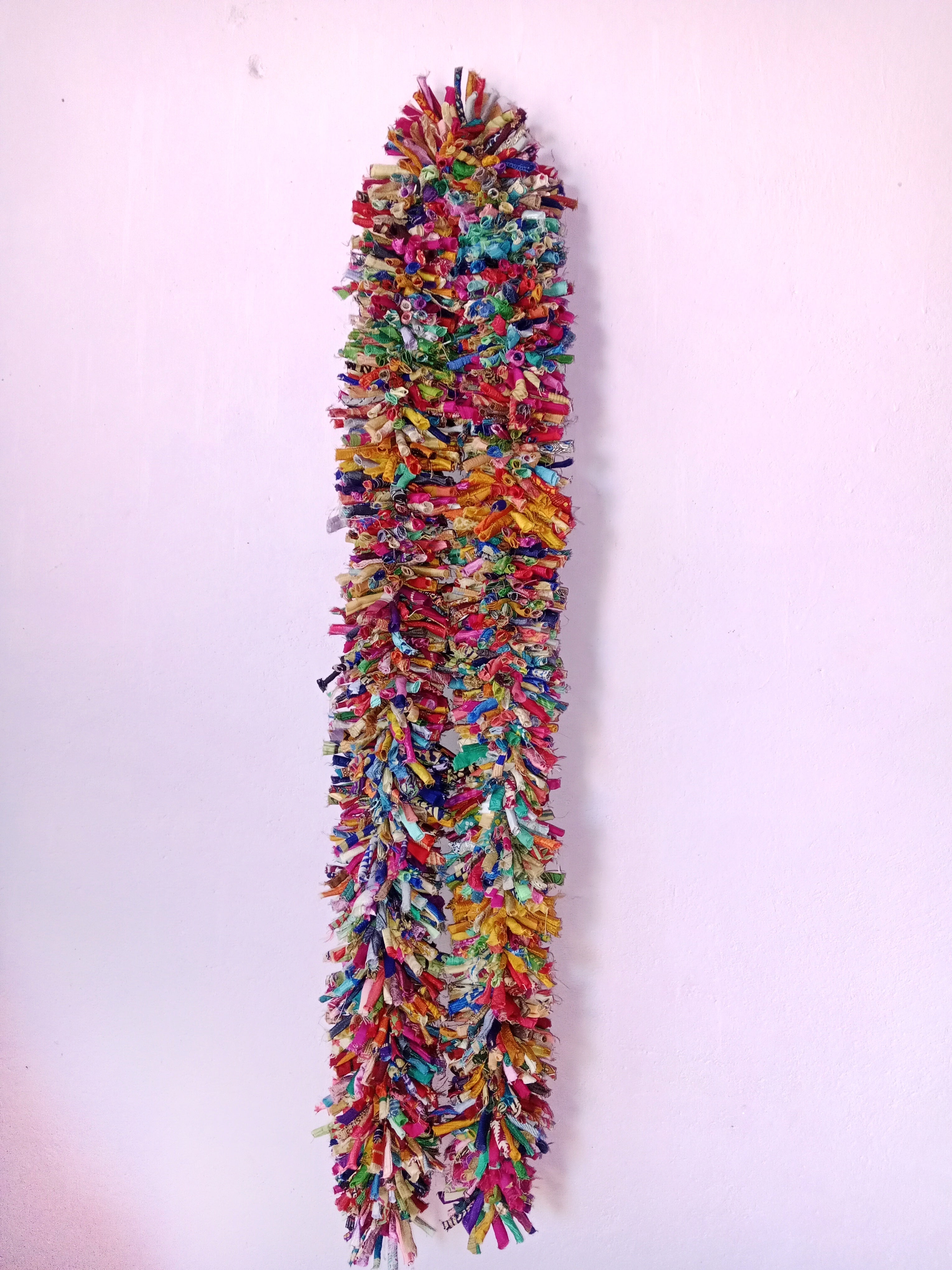 Handcrafted Texturized Fabric Scrap Garland